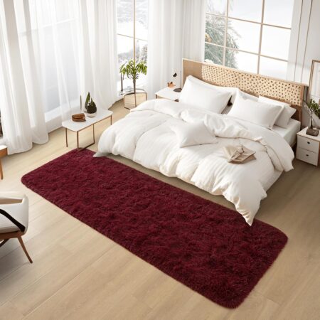 Burgundy Shag Rug