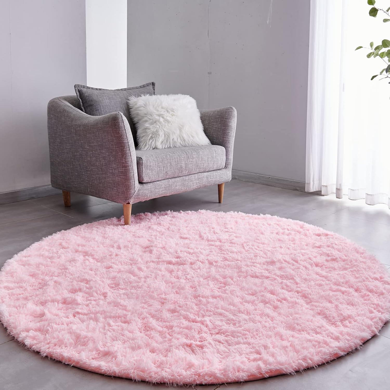 Pink Round Rug