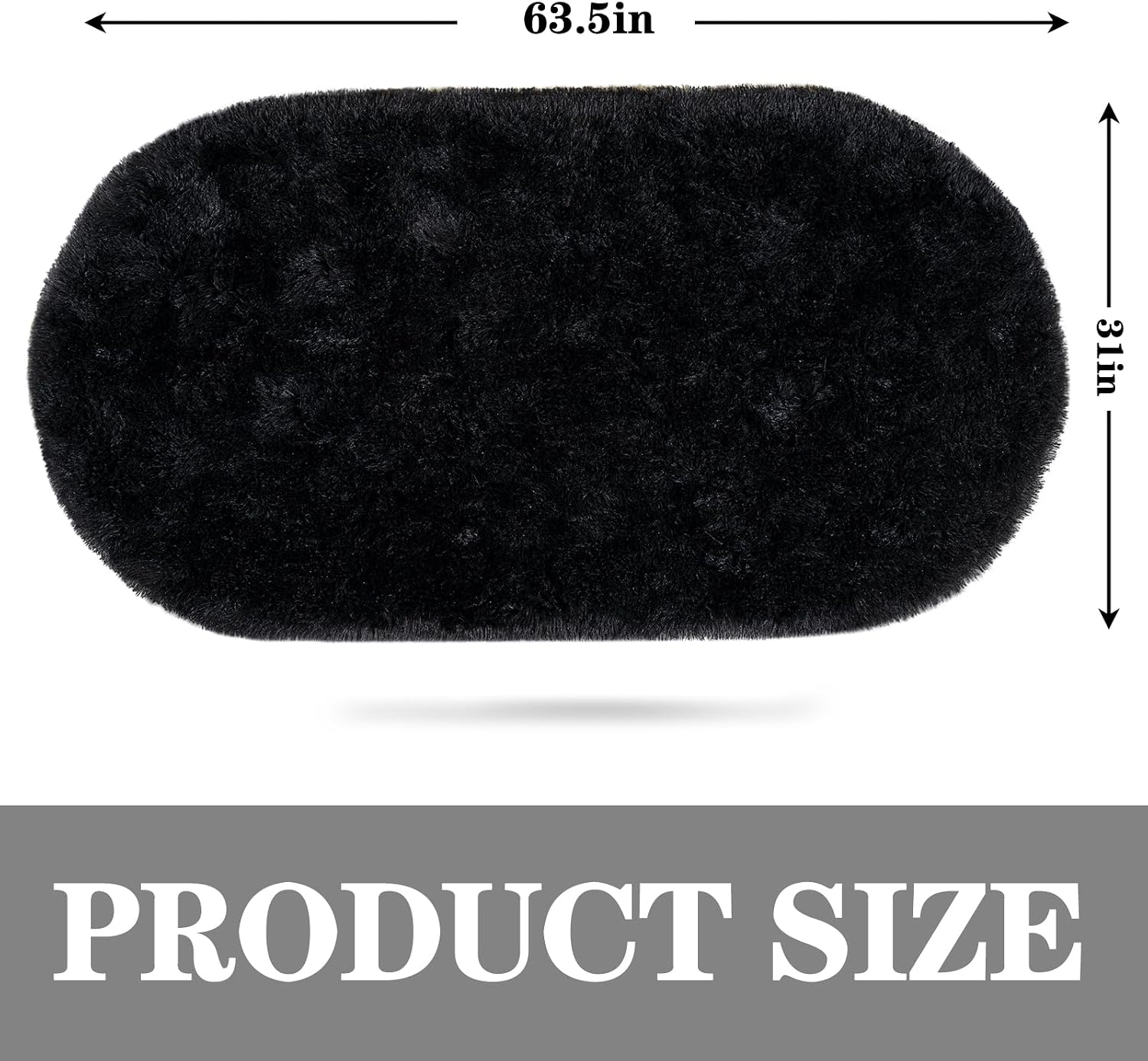 Black Oval Rug - Image 2