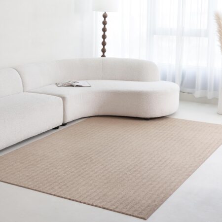Camel-Colored Faux Cashmere Rug
