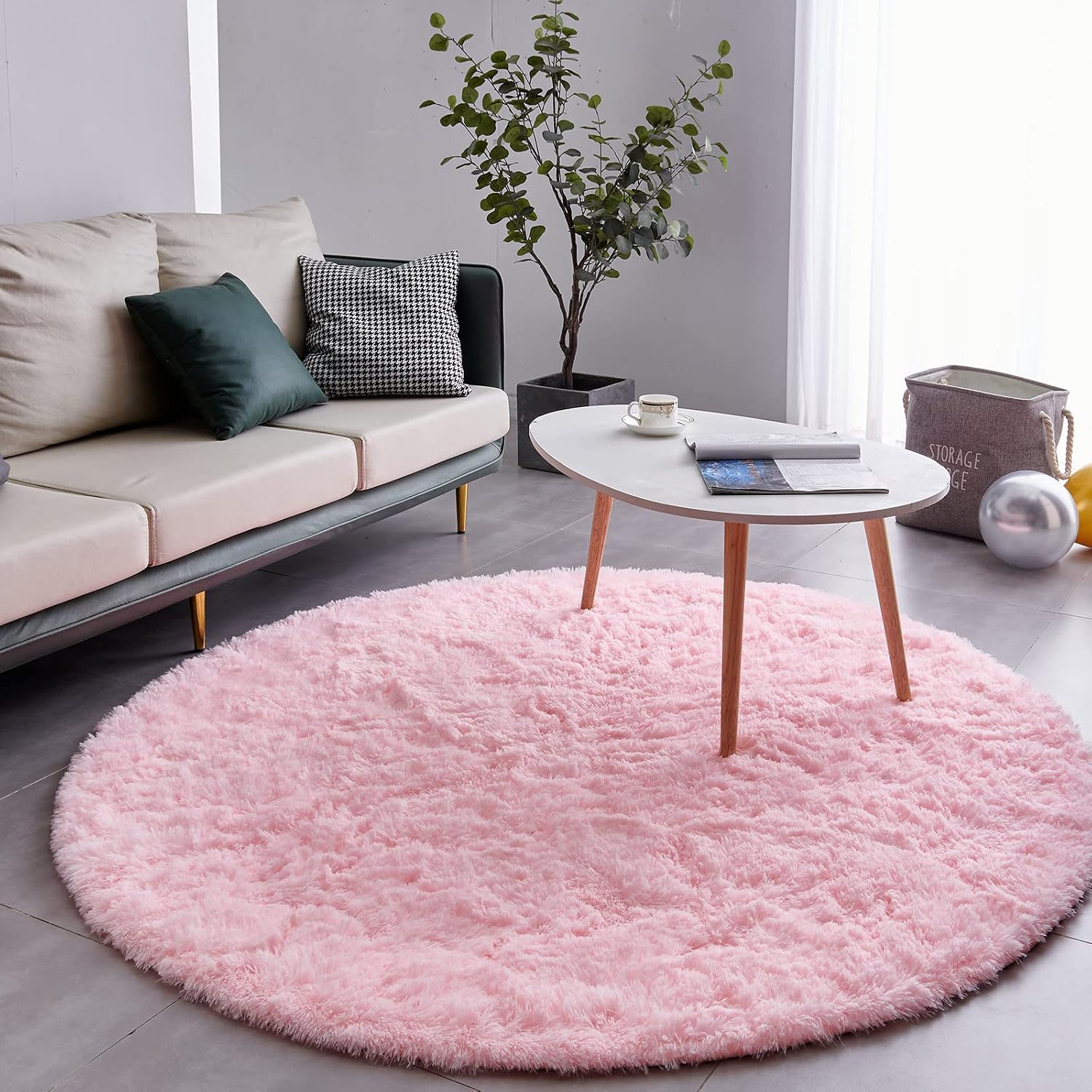 Pink Round Rug - Image 2