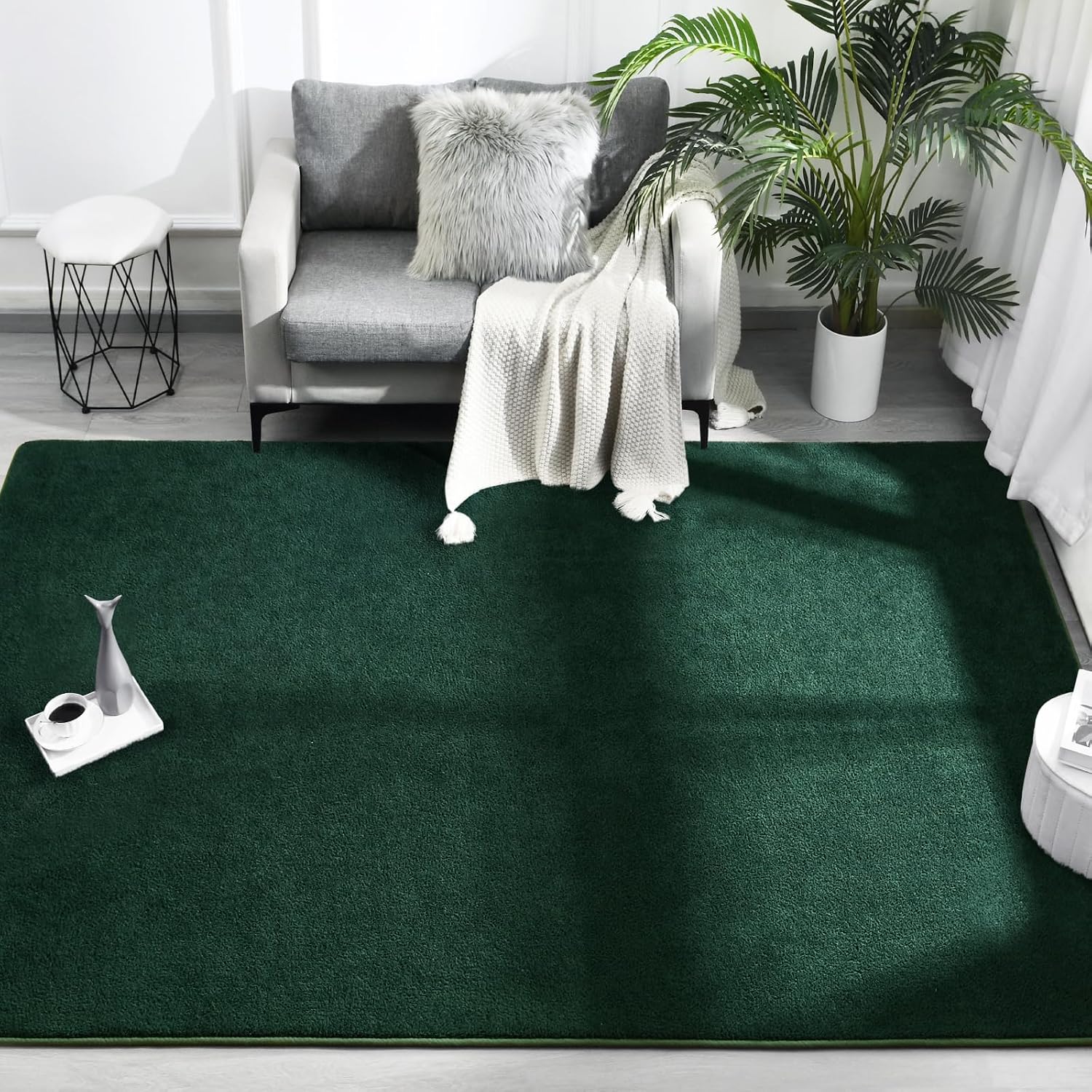 Dark Green Memory Foam Rug - Image 2