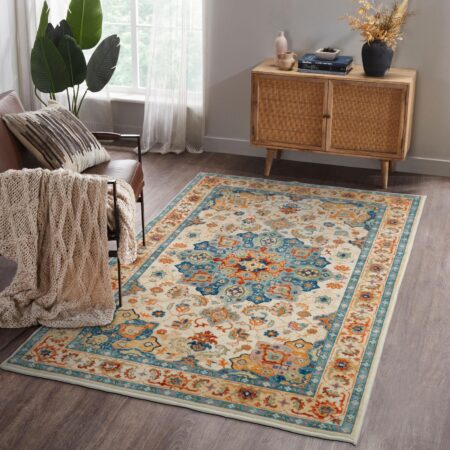Red and Blue Vintage Rug