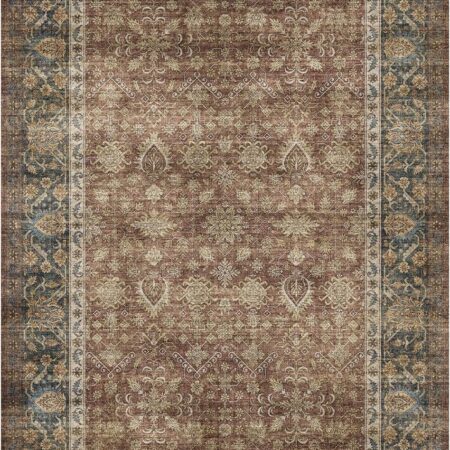 Brown and Blue Persian Rug