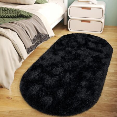 Black Oval Rug