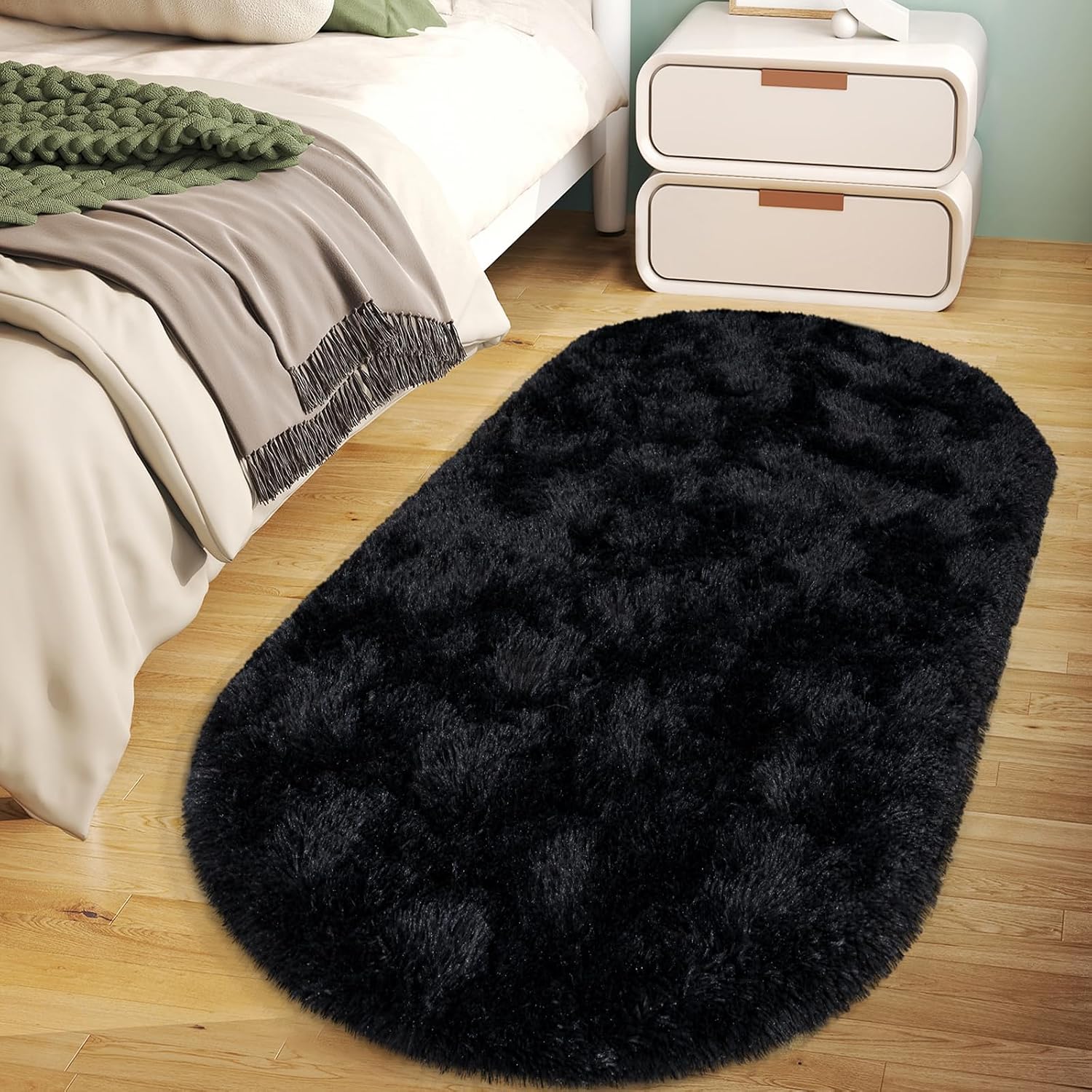 Black Oval Rug