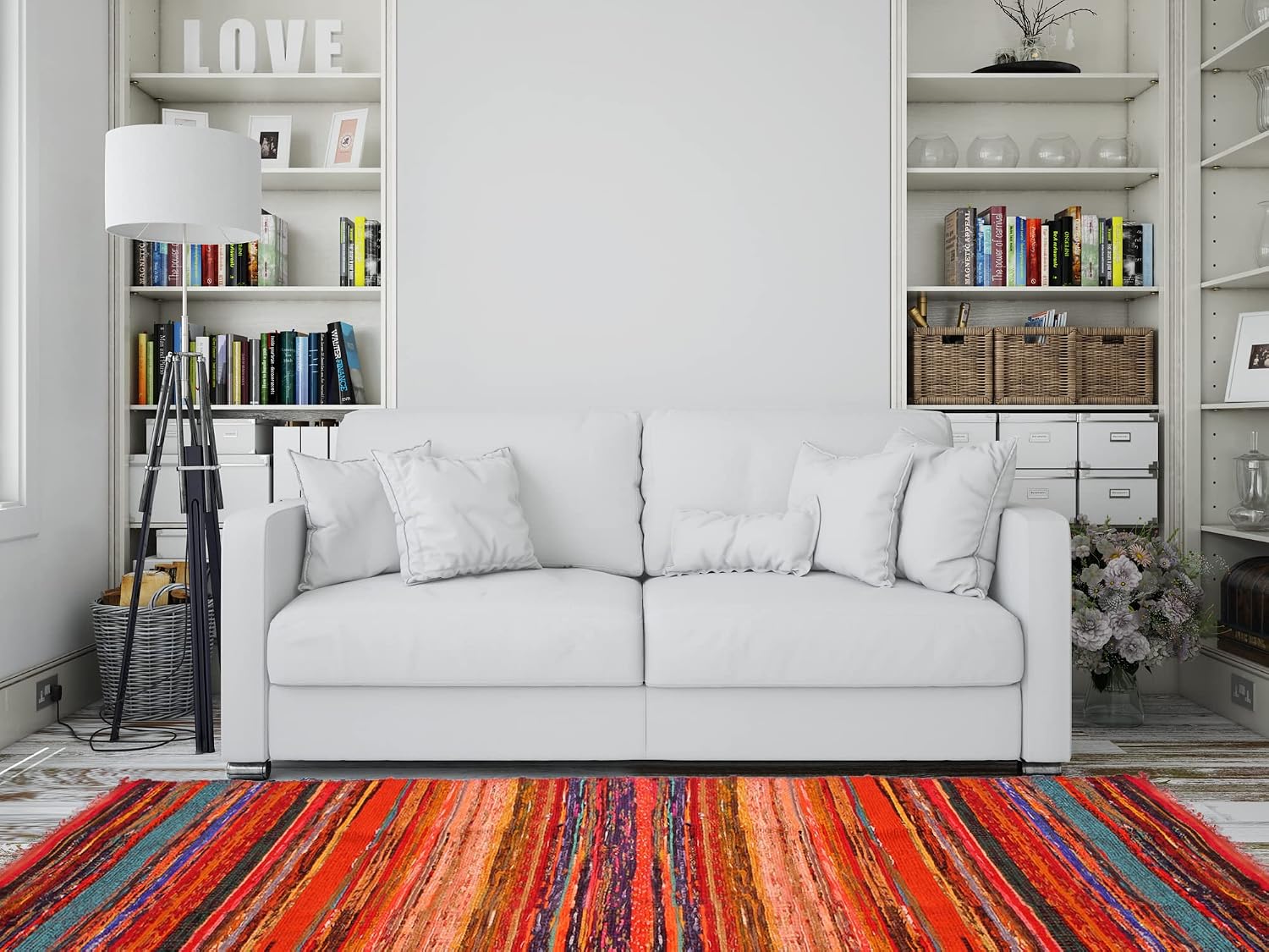 Multicolor Woven Rug - Image 2