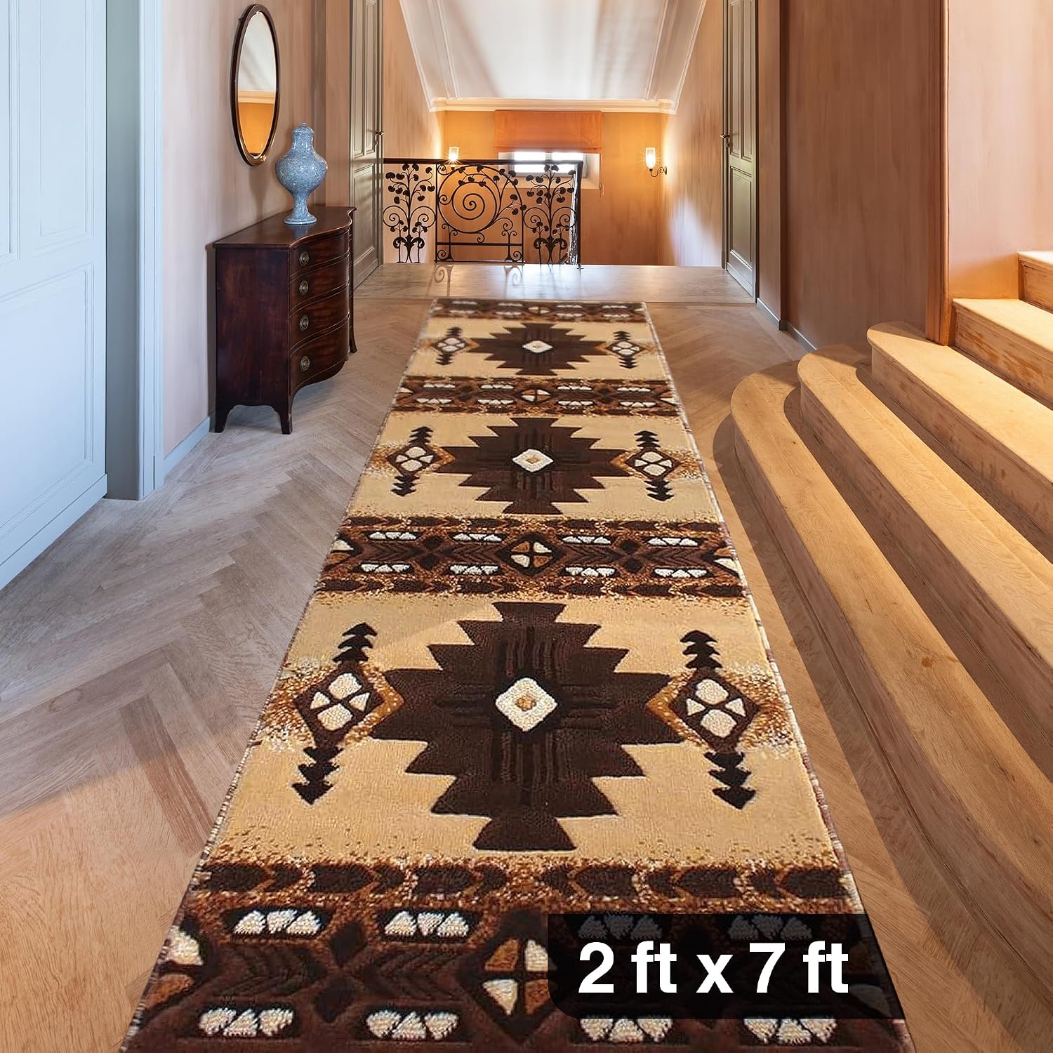 Southwestern-style runner rug