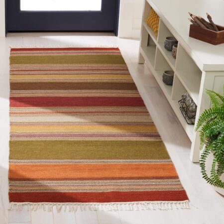 Green Flat-Woven Runner