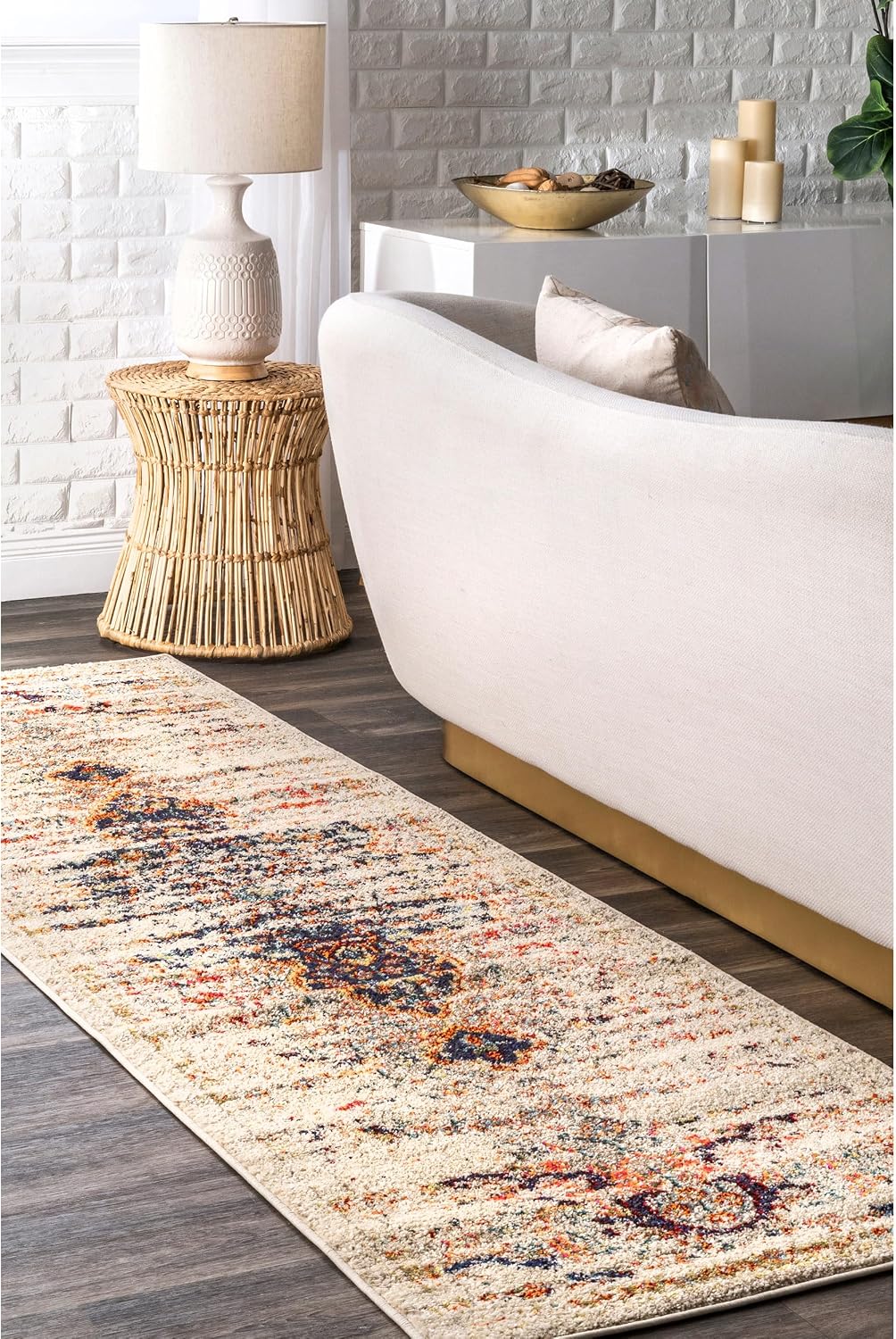 Sand-Colored Persian Runner Rug