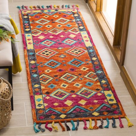 Orange and Purple Woven Runner