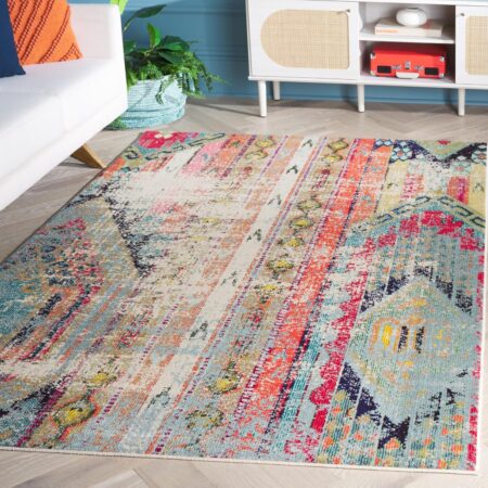 Multicolor Tribal-Style Rug